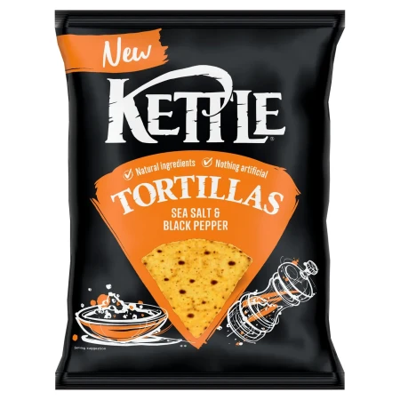 Kettle Tortilla Sea Salt & Cracked Black Pepper 140g.webp