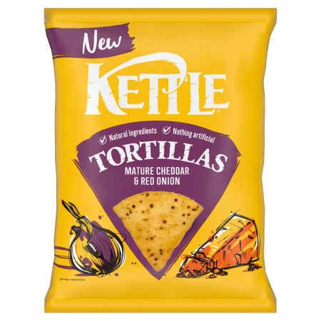 Kettle Tortilla Mature Cheddar & Red Onion 140g.webp