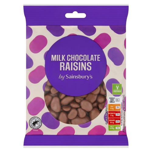 Przejdź do produktu Sainsbury's Milk Chocolate Raisins 180g
