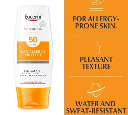 Eucerin Sun ALLERGY Protect Sun Cream Gel For Face and Body SPF50 150ml 2.webp