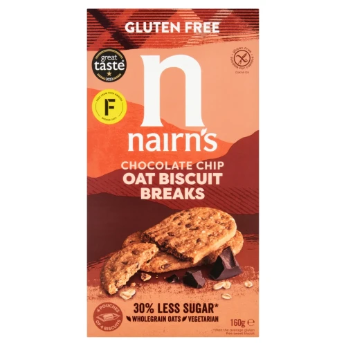 Przejdź do produktu Nairn's Gluten Free Chocolate Chip Oat Biscuit Breaks 160g