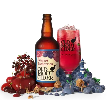 Old Mout Cider Berries & Cherries Alcohol Free Bottle 500ml 2.webp