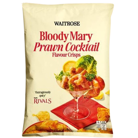 Przejdź do produktu Waitrose Bloody Mary Prawn Cocktail Limited Edition Crisps 150g