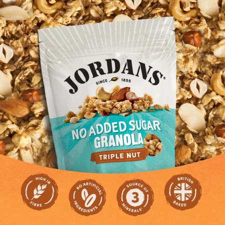 Jordans No Added Sugar Triple Nut Granola Breakfast Cereal 425g 3.webp