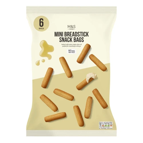 Przejdź do produktu Marks & Spencer Mini Breadstick Snack Bags 6 x 20g