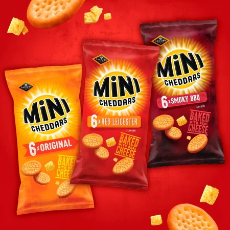 Jacob's Mini Cheddars Red Leicester Multipack Snacks 6 x 23g 3.webp