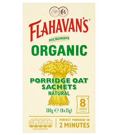 Przejdź do produktu Flahavan’s Organic Microwave Porridge Oat Natural Sachets - 8 x 35g