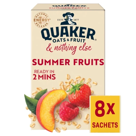 Quaker Oats & Fruit & Nothing Else Summer Berries Sachets 8x33g.webp