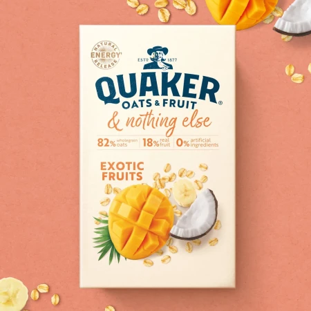 Quaker Oats & Fruit & Nothing Else Exotic Fruits Sachets 8 x 33g 4.webp