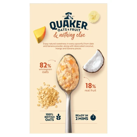 Quaker Oats & Fruit & Nothing Else Exotic Fruits Sachets 8 x 33g 3.webp