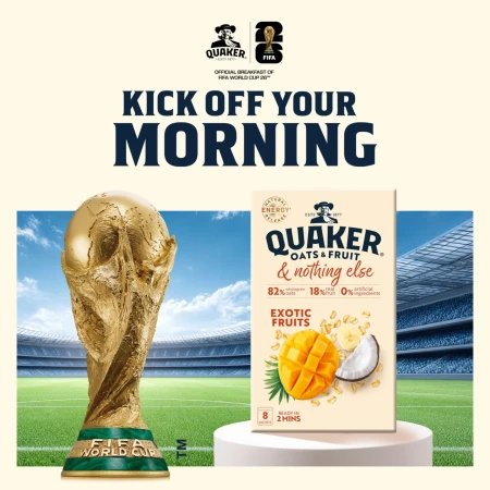 Quaker Oats & Fruit & Nothing Else Exotic Fruits Sachets 8 x 33g 2.webp
