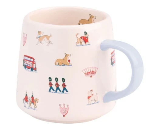 Przejdź do produktu Cath Kidston Cream London Town Queenies Billie 100% Stoneware Mug 10cm Tall