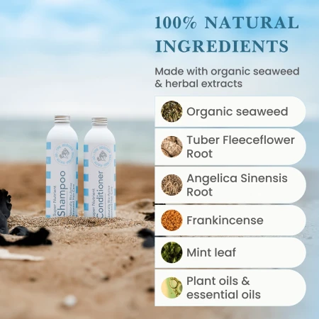 The Cornish Seaweed Bath Co Bio-Active, Natural, Seaweed & Herbal Super Nutrient Shampoo  250ml 4.webp
