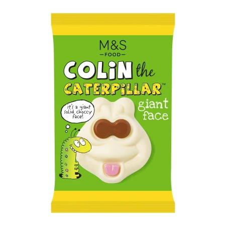 Marks & Spencer Colin the Caterpillar Giant Chocolate Face 40g 3.webp