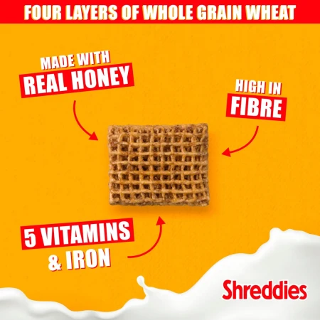Shreddies Honey Breakfast Cereal 430g 3.webp