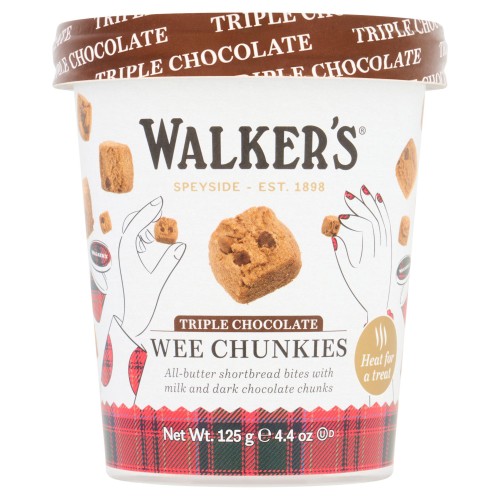 Przejdź do produktu Walker's Triple Chocolate Wee Chunkies All Butter Shortbread 125g