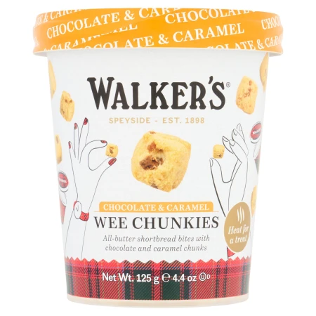 Walker's Chocolate & Caramel Wee Chunkies Shortbread 125g.jpg