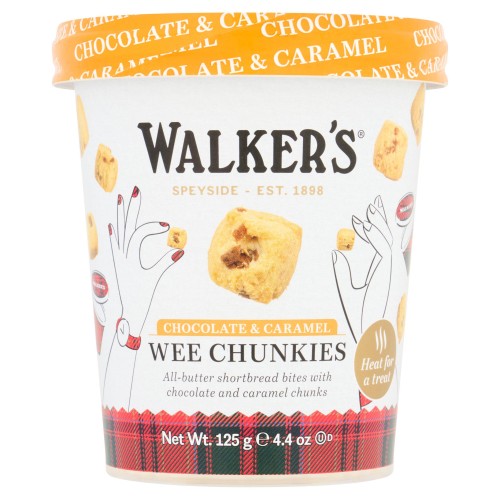 Przejdź do produktu Walker's Chocolate & Caramel Wee Chunkies All Butter Shortbread 125g