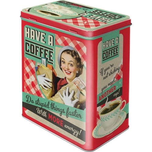 Przejdź do produktu Nostalgic Say it 50's Have A Coffee Storage Tin 10 x 14 x 20cm