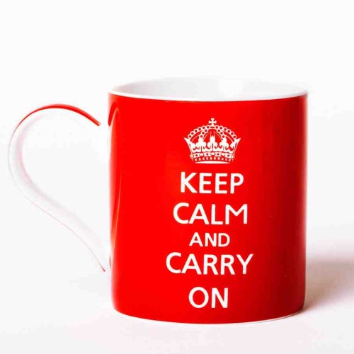 Przejdź do produktu Keep Calm and Carry On Red Fine China Mug - Boxed mug