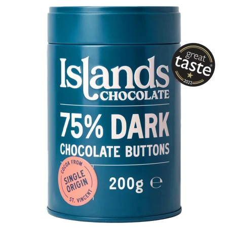 Islands Chocolate 75% Dark Chocolate Button Tin.webp