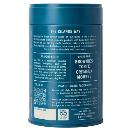 Islands Chocolate 75% Dark Chocolate Button Tin 3.webp