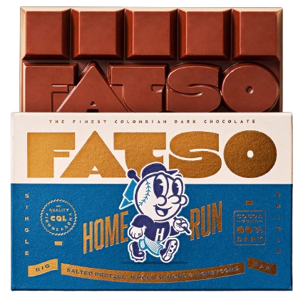 Przejdź do produktu FATSO Home Run 60% Dark Colombian Chocolate Bar with Salted Pretzel, Whole Almond & Honeycomb 150g