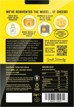 Serious Pig Snacking Cheese - Pure Italian Cheese Baked to a Crunch 24g 4.webp