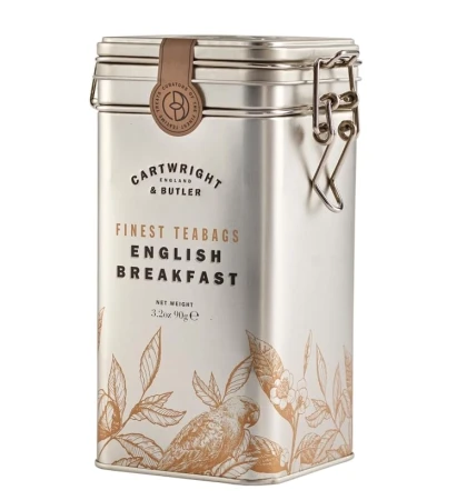 Cartwright & Butler English Breakfast Teabags Tin 90g 2.webp
