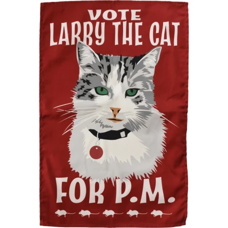 Radical Tea Towel Larry the Cat tea towel.webp