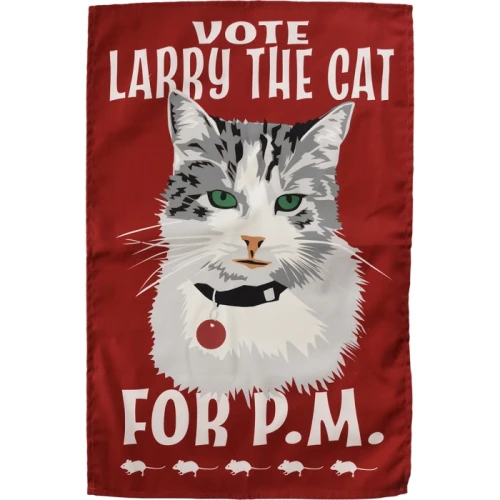 Przejdź do produktu Radical Tea Towels Larry the Cat Unbleached 100% Organic Cotton Tea Towel 48cm x 70cm