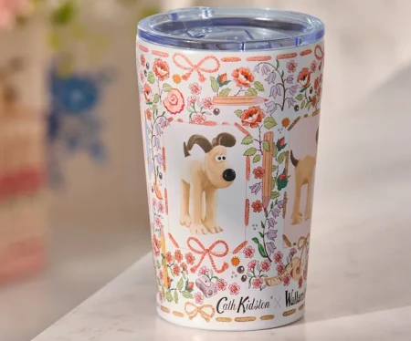 Cath Kidston Orange-White Wallace and Gromit Travel Mug 2.webp