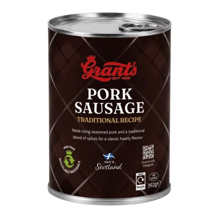 Grant's Traditional Pork Sausage Tin 392g.webp