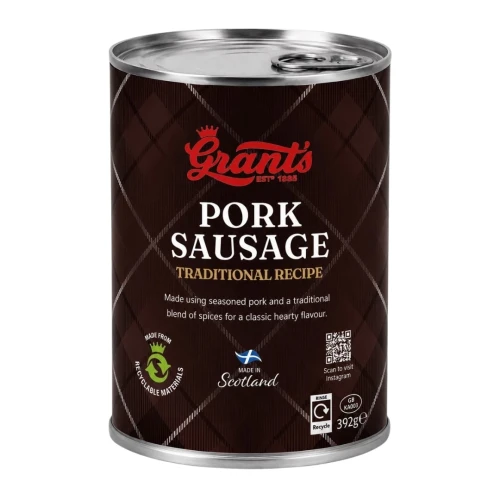 Przejdź do produktu Grant's Traditional Pork Sausage Tin 392g