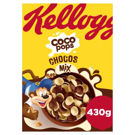Kellogg's Coco Pops Chocos Milk Chocolate & White Chocolate Mix Cereal 430g.webp