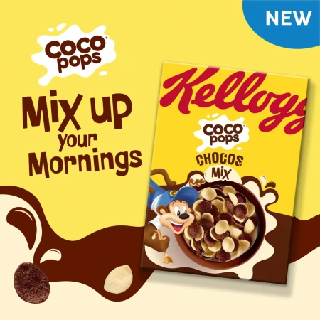 Kellogg's Coco Pops Chocos Milk Chocolate & White Chocolate Mix Cereal 430g 2.webp