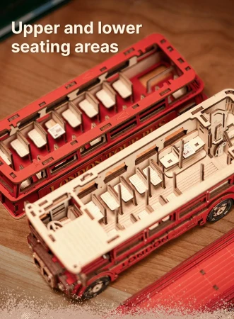 Rolife 3D Wooden Puzzle- London Bus TGM02 5.webp