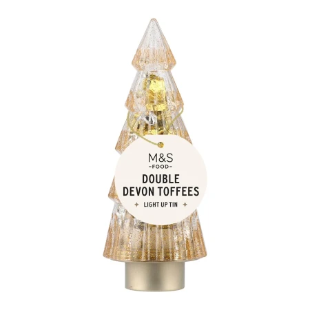 M&S Double Devon Butter Toffees Tree Tin 100g.webp