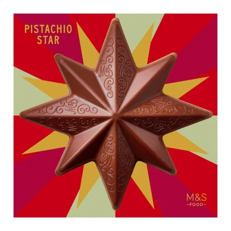 Marks & Spencer Milk Chocolate Star With Pistachio Creme 45g 2.webp
