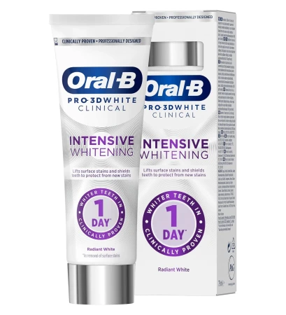 Oral-B Pro 3D White Clinical Intensive Whitening Bright Brilliance Toothpaste 75ml.webp