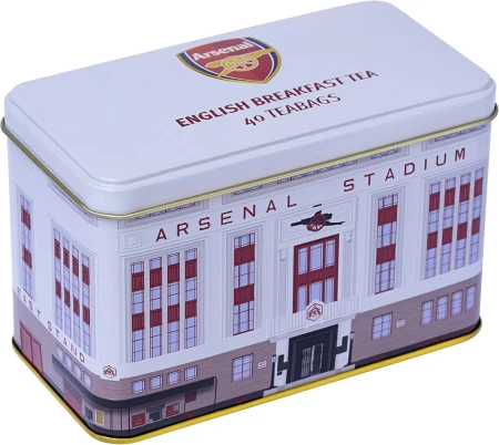New English Teas Arsenal FC Highbury Stadium English Breakfast Tea Tin with 40 Teabags 1.webp