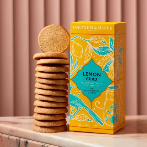 Przejdź do produktu Fortnum & Mason House Lemon Curd Biscuits Top-Up Carton Box 200g