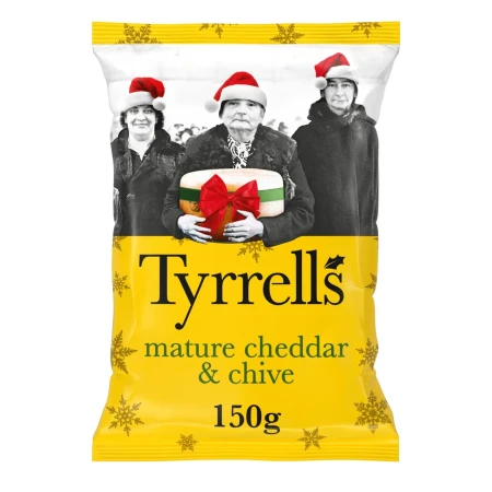 Tyrrells Mature Cheddar & Chive Sharing Crisps 150g.webp