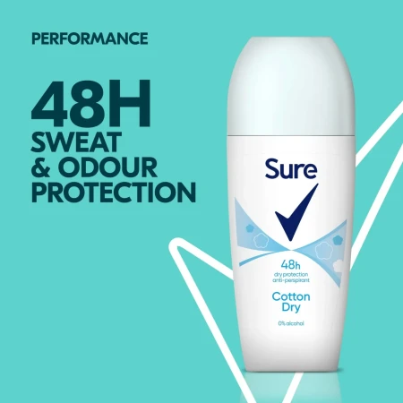 Sure Women Antiperspirant Roll On Cotton Dry 50 ml 2.webp