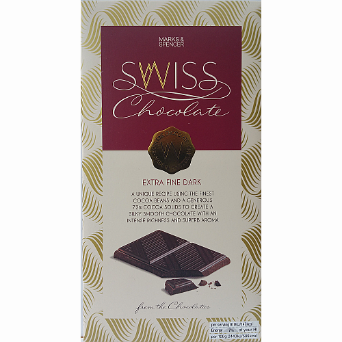 Przejdź do produktu Marks & Spencer Swiss Chocolate Extra Fine Dark 125g