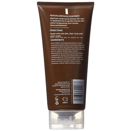 ManCave Natural Cedarwood Shower Gel 200ml 2.jpg