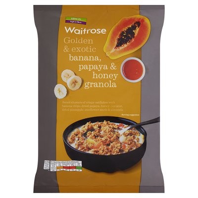 Przejdź do produktu Waitrose Banana, Papaya & Honey Granola 1kg