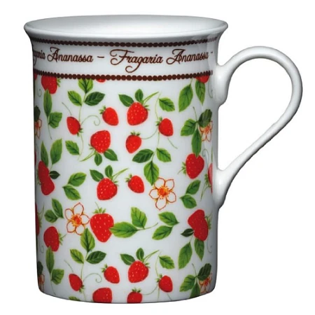 Kitchen Craft Mugs Fine Bone China Mug, Strawberry.png