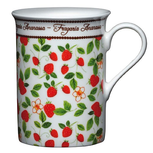 Przejdź do produktu Kitchen Craft Mugs Fine Bone China Mug, Strawberry 320ml