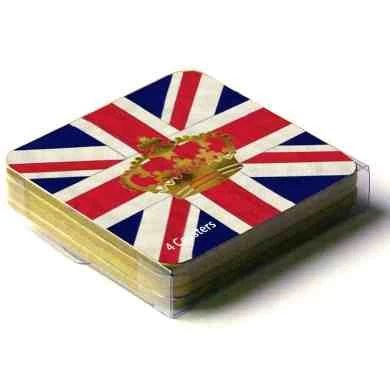 Union Jack and Gold Crown coasters - set of 4.jpg